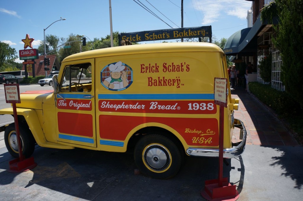 erick shat's bakery is a stop on a road trip from Lake Tahoe to Los Angeles. 