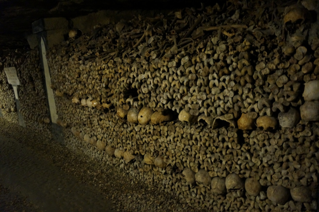 Bones! Spooky surprises in the Catacombs of Paris.