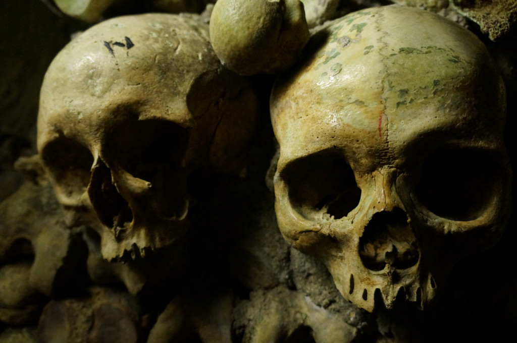 Bones! Spooky surprises in the Catacombs of Paris.