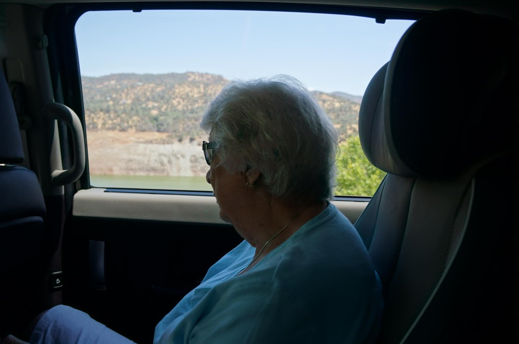 grandma on a california scenic drive