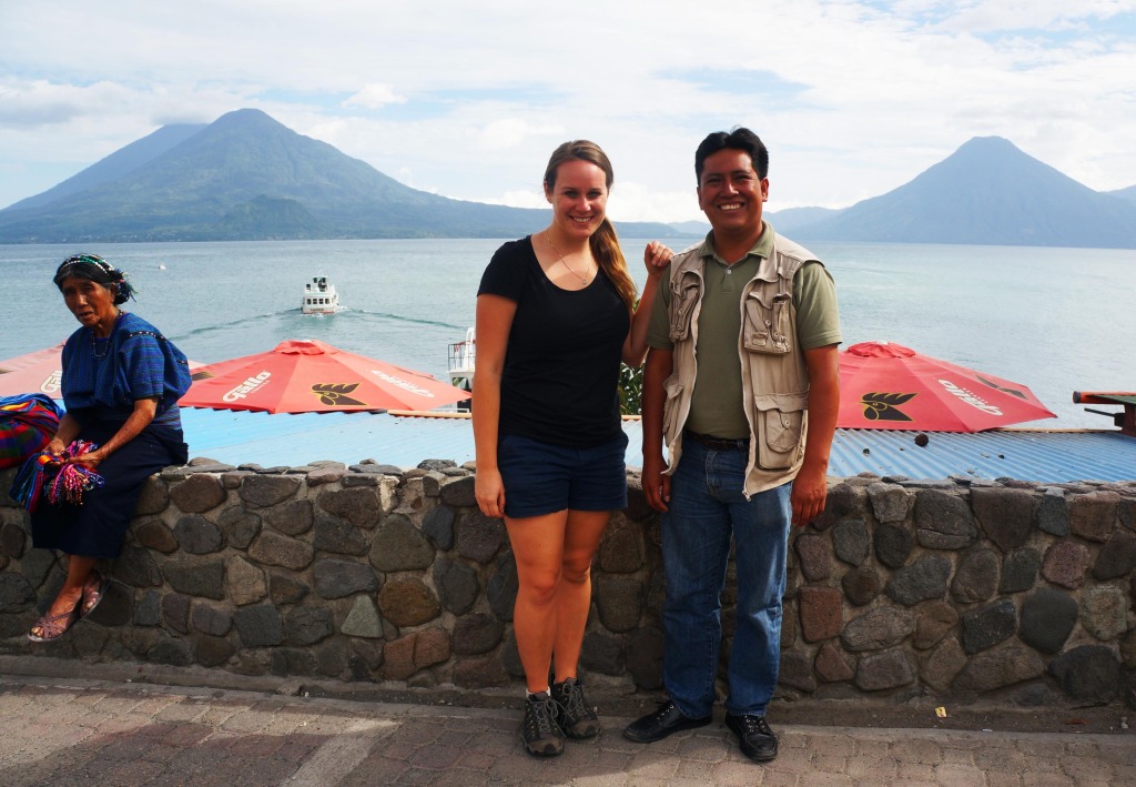 lauren and alejandro on a day trip to lake atitlan guatemala