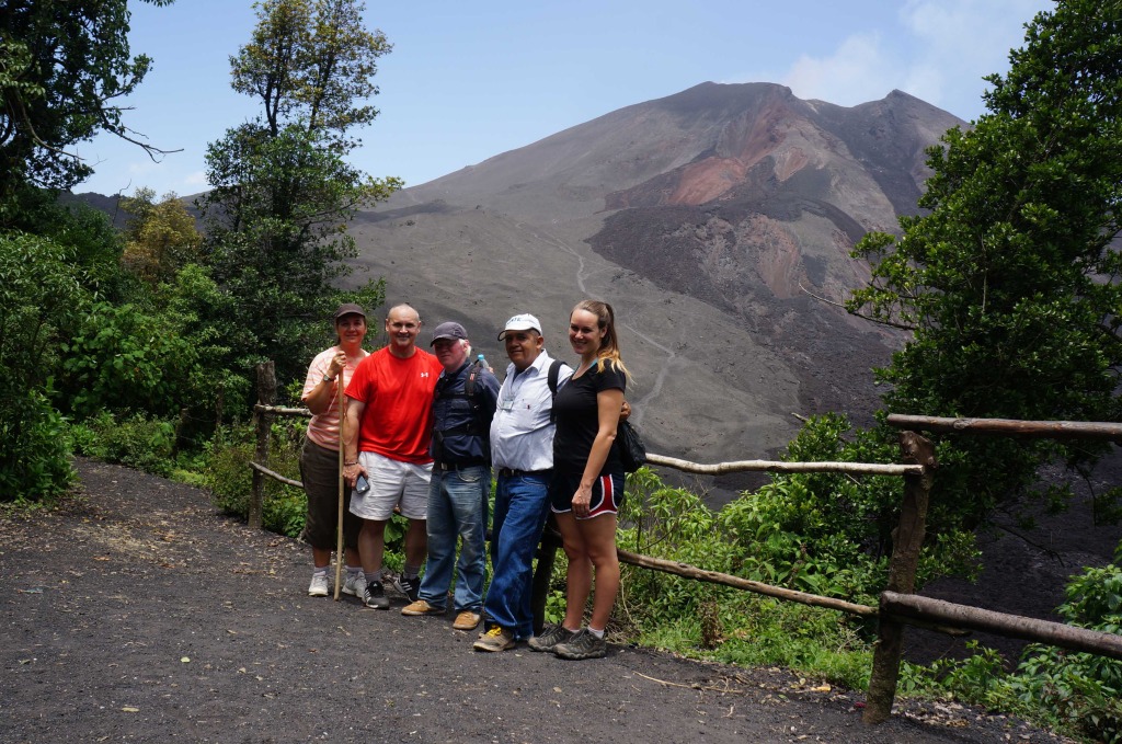 our group at pacaya volcano