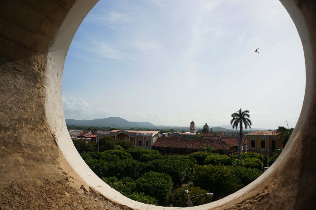 Granada Nicaragua in photos circle in the wall