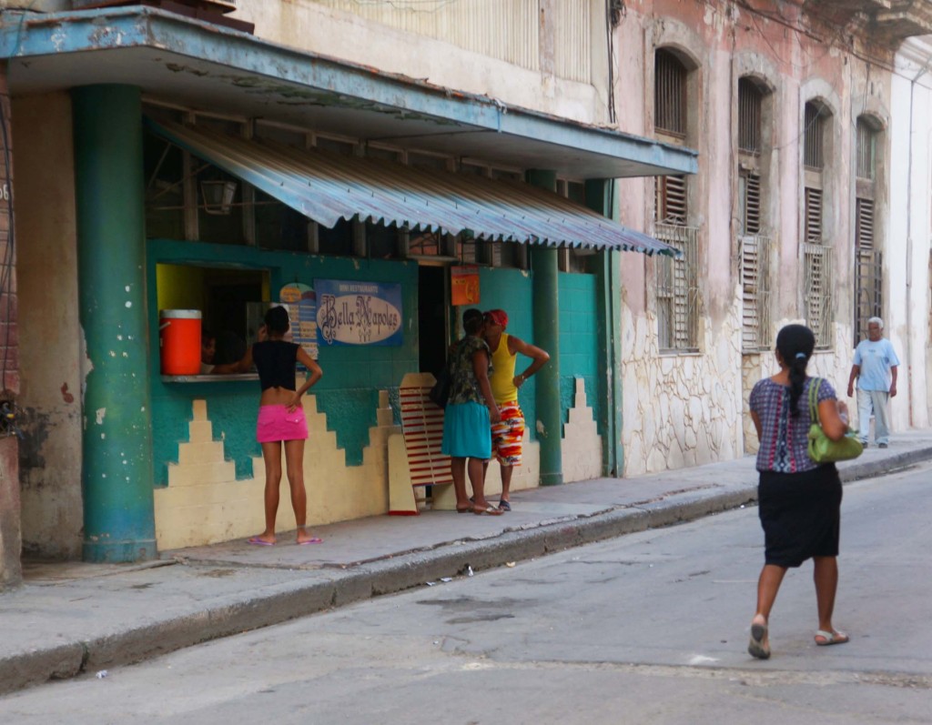 streets of havana women near shop