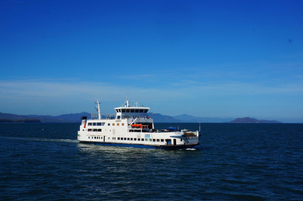 ferry to waterfalls in montezuma