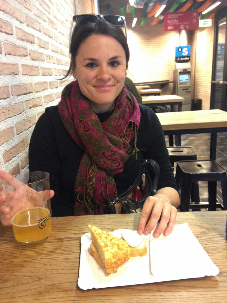 solo travel in spain eating tortilla