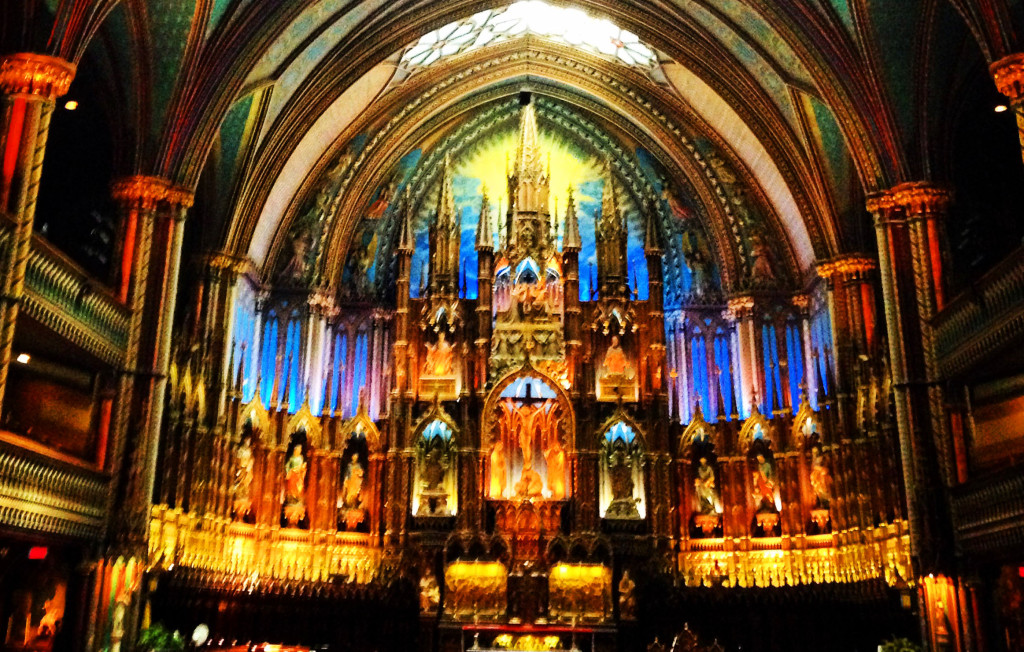 family trip to montreal- cathedral of montreal