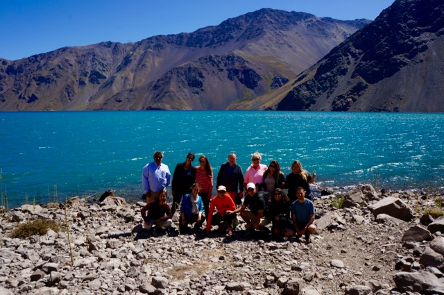 Group visit the andes in Chile