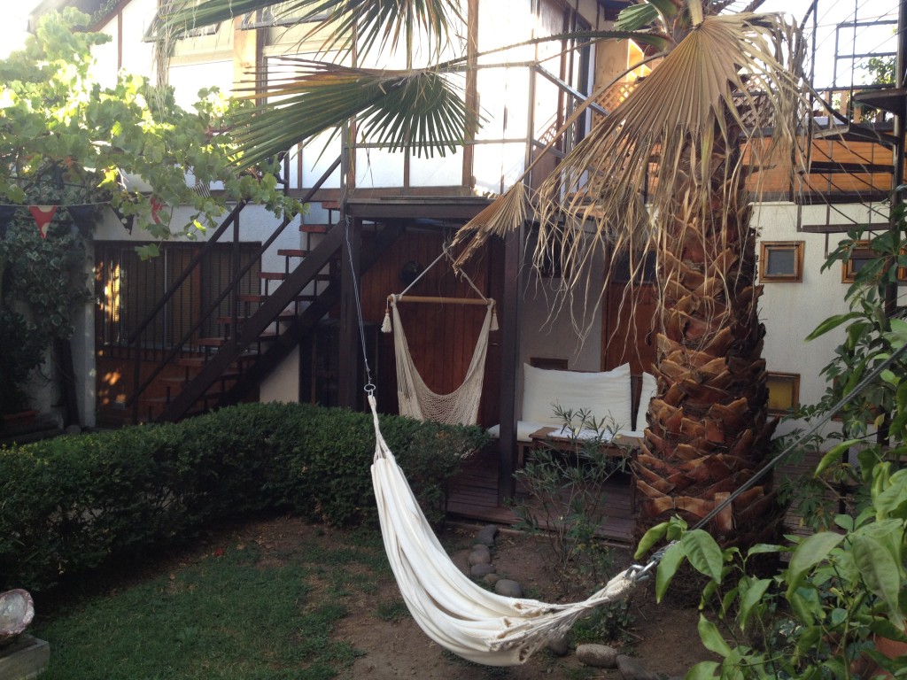 hammock at alma hostel in santiago