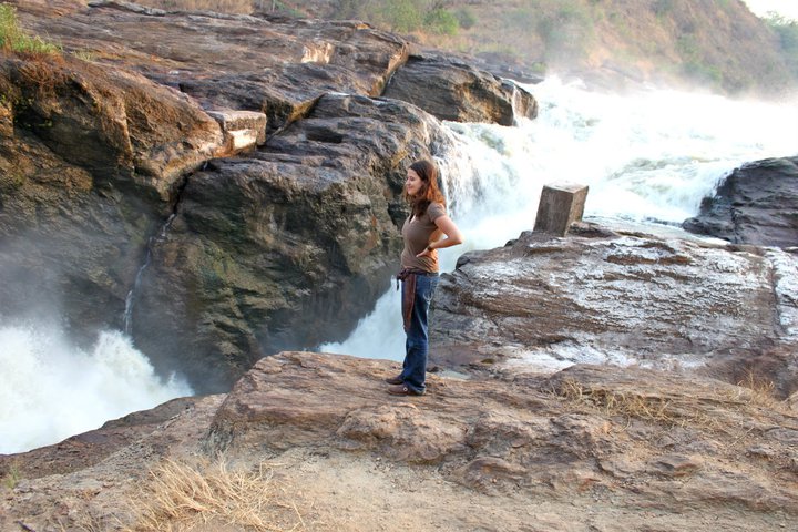 solo travel in uganda waterfall