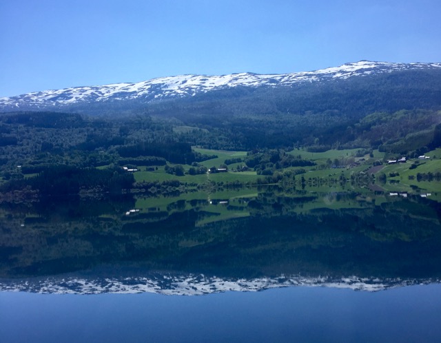 Reflective Lake at Norway's Fjords