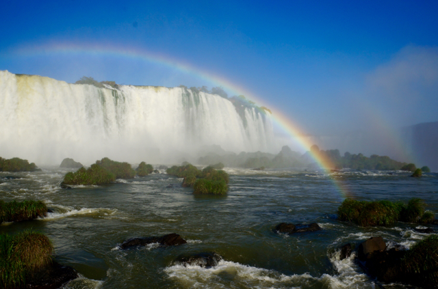 Rainbow at Iguazu Falls